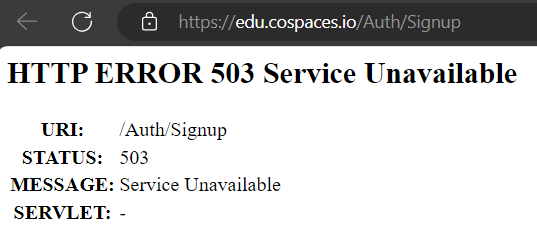 Error CoSpaces